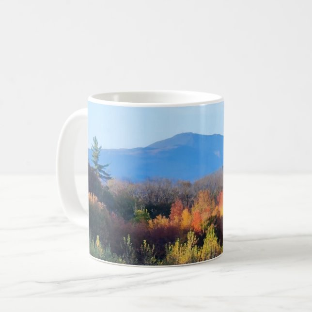Taza De Café Montañas blancas de la caída de Hampshire (Anverso izquierdo)