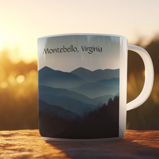 Taza De Café Montañas Blue Ridge, personalizable Montebello (Subido por el creador)