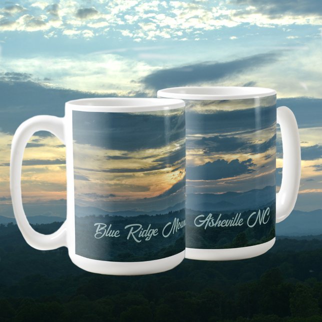 Taza De Café Montañas Blue Ridge Sunset Asheville NC (Subido por el creador)