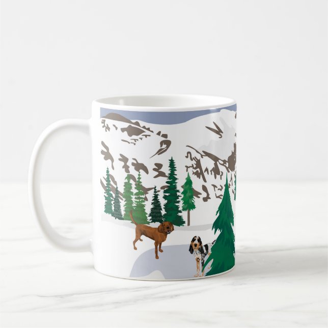 Taza De Café Montañas Coonhound (Izquierda)