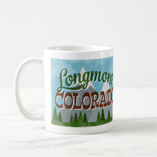 Taza De Café Montañas de Longmont Colorado Nevado