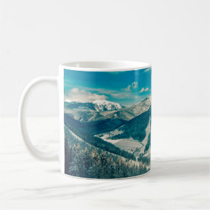 Taza De Café Montañas de los Cárpatos Naturales Estrecha