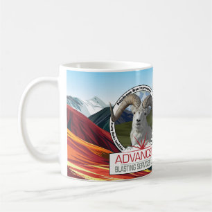 Taza De Café Montañas de proyectos policromados y peluca