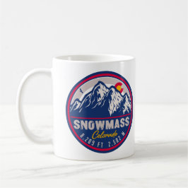 Taza De Café Montañas de SnowMass Colorado: recuerdos de esquí