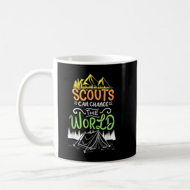 Taza De Café Montañas del campamento Scout Scouts (Izquierda)
