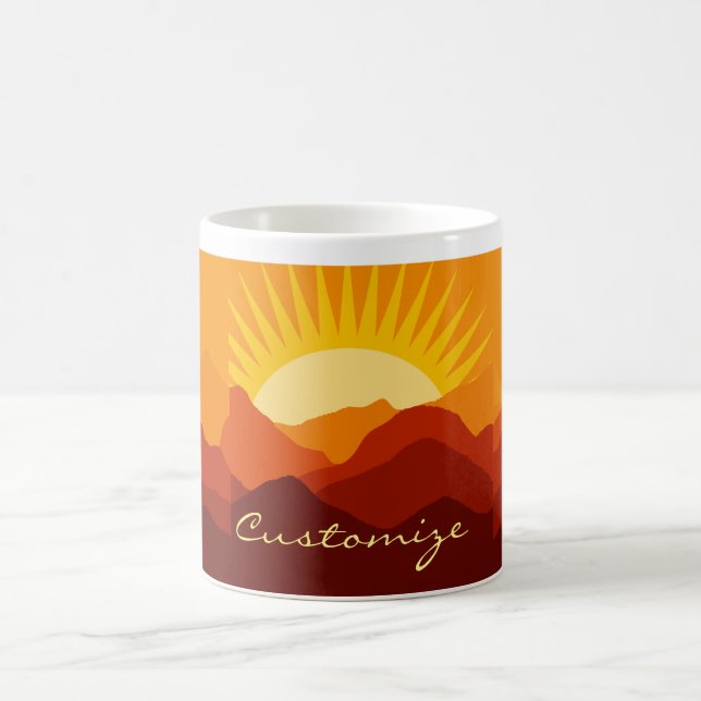 Taza De Café Montañas del desierto Sunset Thunder_Cove (Centro)