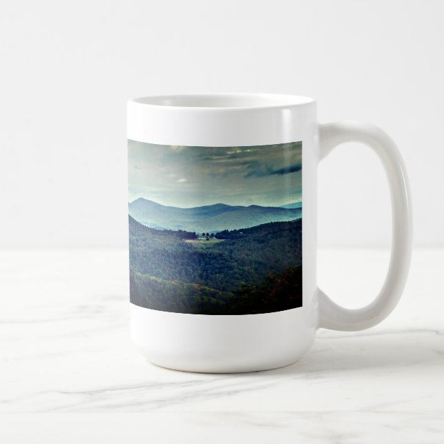 Taza De Café Montañas humeantes Nat'l Pk foto panorámica atracc (Derecha)