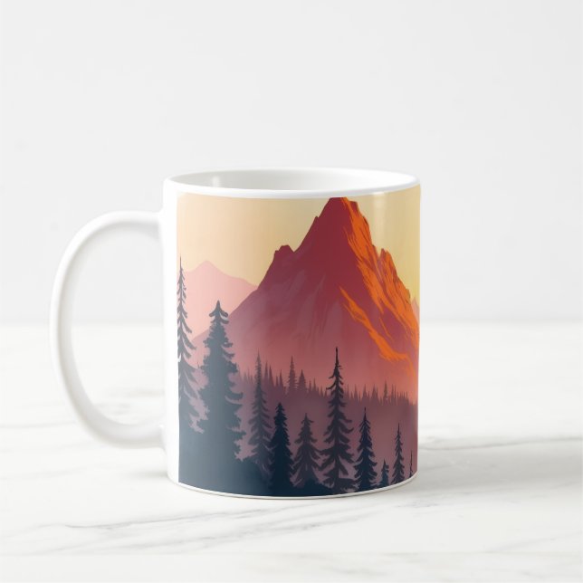 Taza De Café Montañas inspiradoras (Izquierda)