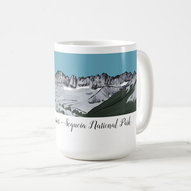 Taza De Café Montañas Kaweah - Parque Nacional de Sequoia (Anverso derecho)