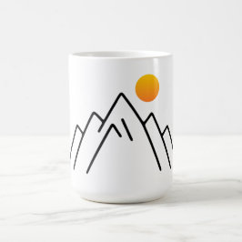 Taza De Café Montañas minimalistas: Un diseño inspirado en la n