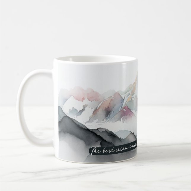 Taza De Café Montañas Misty La mejor vista (Izquierda)