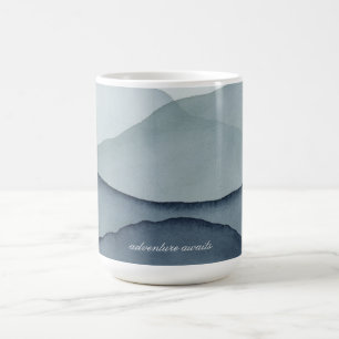 Taza De Café Montañas monocromáticas de acuarela