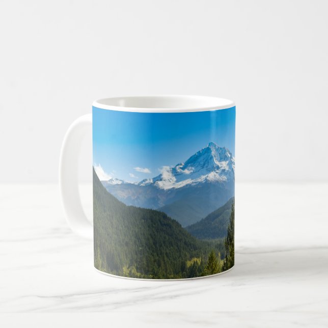 Taza De Café Montañas | Monte Hood Oregon (Anverso izquierdo)