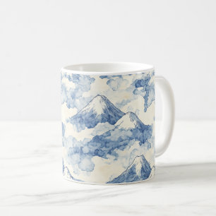 Taza De Café Montañas nevadas azules equilibradas