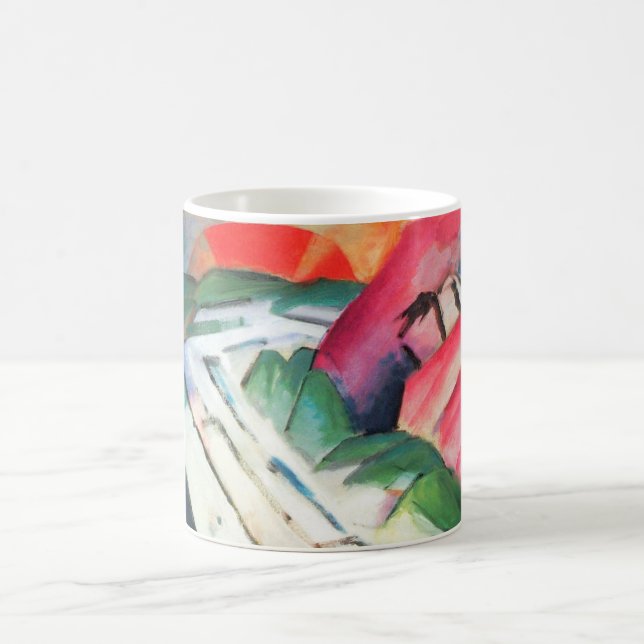 Taza De Café Montañas (Paisaje) de Franz Marc, Arte de época (Centro)
