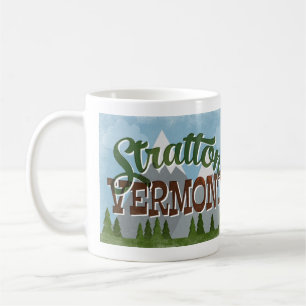 Taza De Café Montañas retras Nevado de la diversión de Stratton