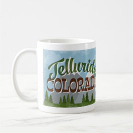 Taza De Café Montañas Telluride Colorado Fun Retro Snowy