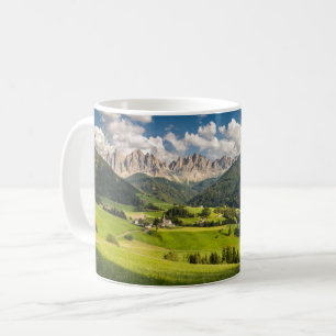 Taza De Café Montañas   Valle de Funes, Dolomitas, Italia