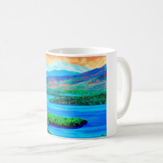 Taza De Café Montañas y jarrete de pintura paisajística