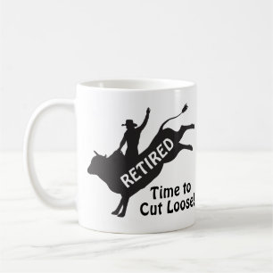 Taza De Café Montar Toro Rodeo Vaquero Humor de Jubilación