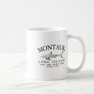 Taza De Café Montauk Li Fuera Del Extremo De Pesca De Tiburones