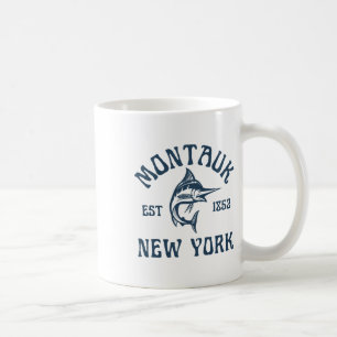 Taza De Café Montauk Nueva York Pesca Marlin Viaje Pescado Play