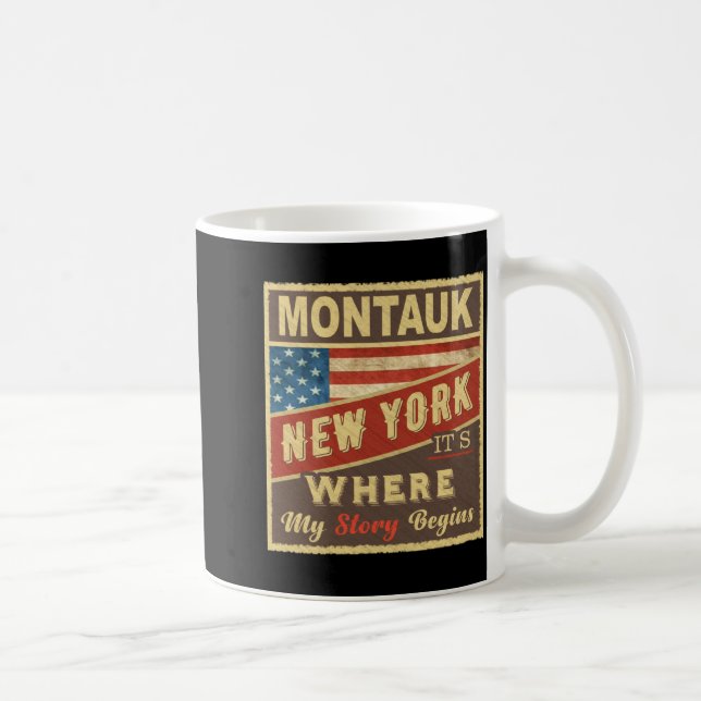 Taza De Café Montauk Ny Its Where My Story Begins _1  (Derecha)