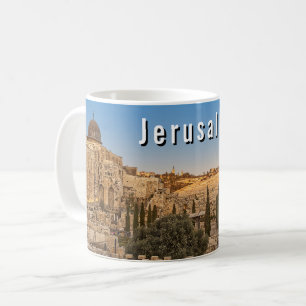 Taza De Café Monte de los Olivos y mezquita de Al Aqsa de Jerus