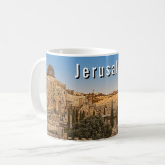 Taza De Café Monte de los Olivos y mezquita de Al Aqsa de Jerus
