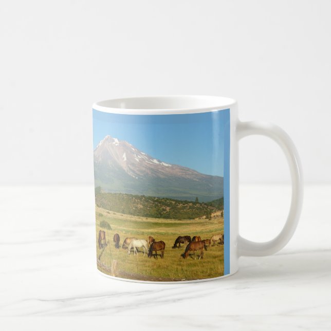 Taza De Café Monte Shasta Horse Herd Mug (Derecha)