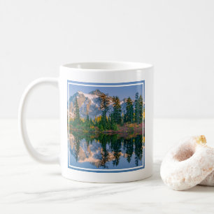 Taza De Café Monte Shuksan reflejado en el lago Reflection