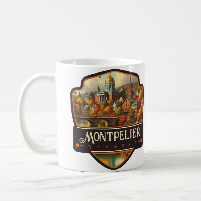 Taza De Café Montpelier, Vermont | Vintage (Izquierda)