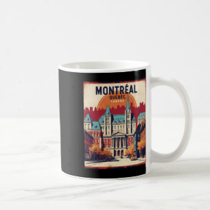 Taza De Café Montreal Quebec Canada 1950 Viajes de época Touris