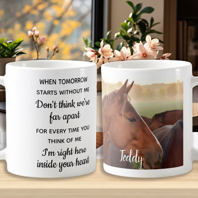 Taza De Café Monumento a los caballos Keepsake, foto de persona (Subido por el creador)