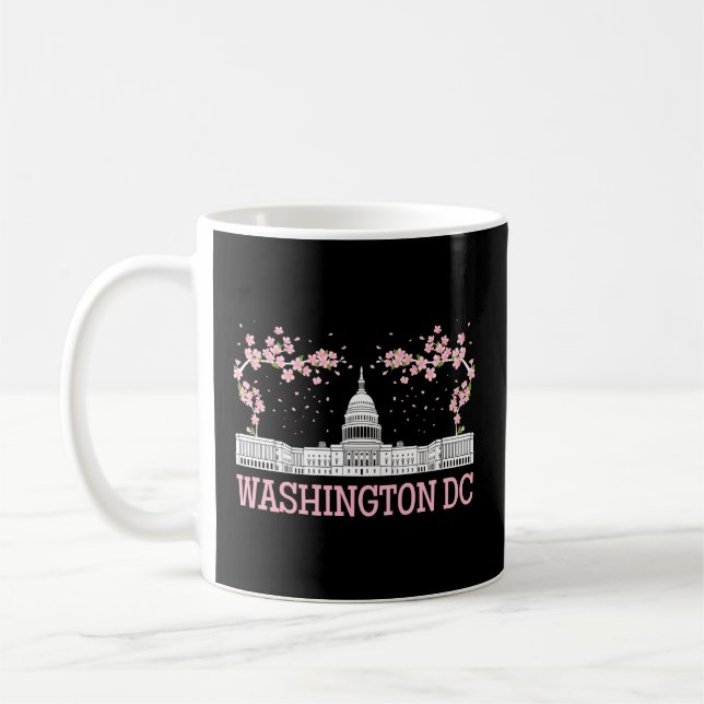 Taza De Café Monumento al florecimiento del cerezo en Washingto (Izquierda)