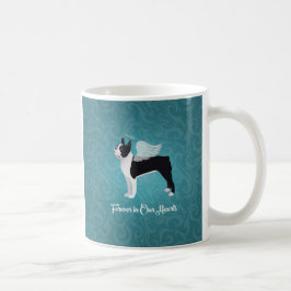 Taza De Café Monumento al Mascota Black Boston Terrier Dog Ange