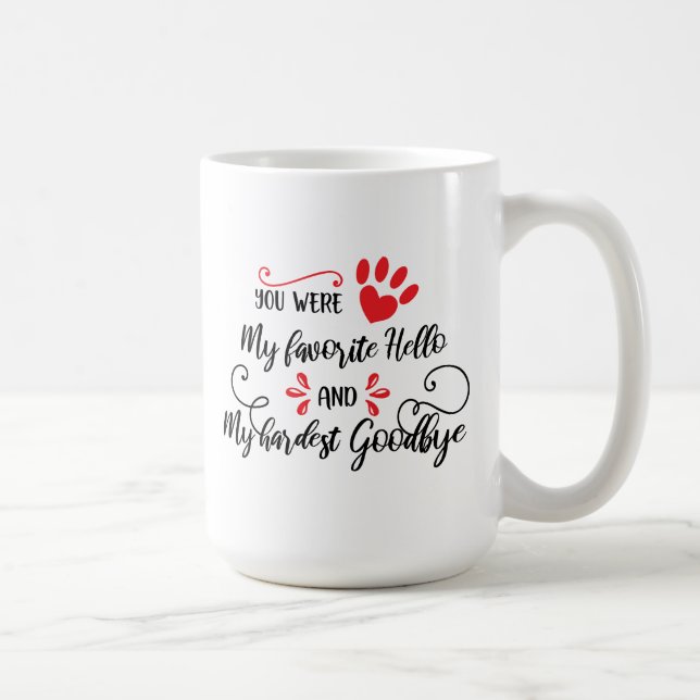 Taza De Café Monumento al nombre y la cita del mascota (Derecha)