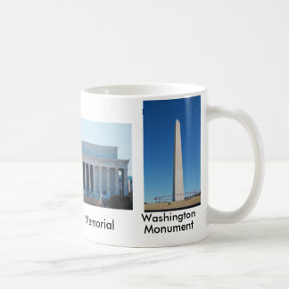 Taza De Café Monumento de Washington, Lincoln y monumentos de