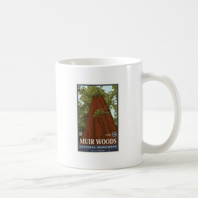 Taza De Café Monumento nacional 3 de maderas de Muir (Derecha)