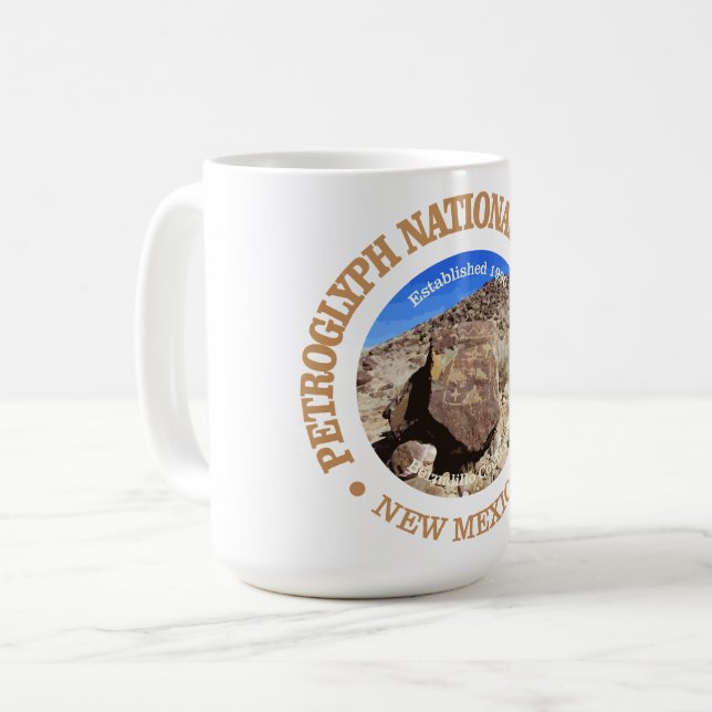 Taza De Café Monumento nacional al petroglifo (Anverso izquierdo)