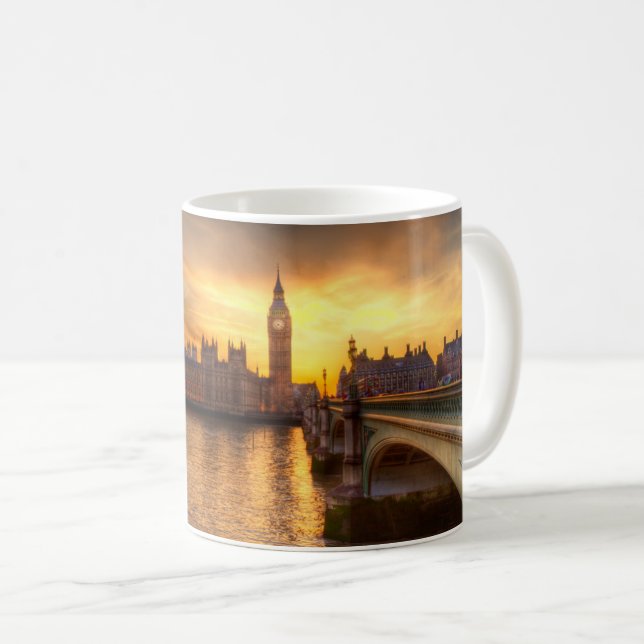 Taza De Café Monumentos | Big Ben y cámaras del Parlamento (Anverso derecho)