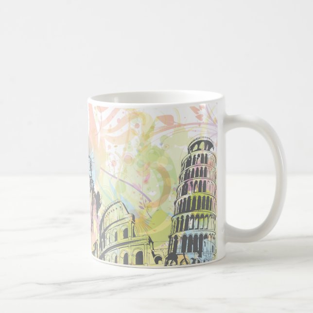 Taza De Café Monumentos del mundo (Derecha)