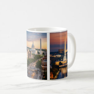 Taza De Café Monumentos en armonía: Washington DC Skyline Magaz