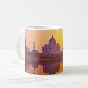 Taza De Café Monumentos Taj Mahal al atardecer
