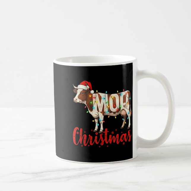 Taza De Café Moo Christmas Funny Cow Lovers Cattle Famer Farmin (Derecha)