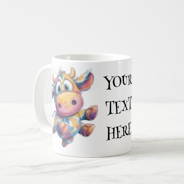 Taza De Café Moo-d Maker – Personalised Whimsical Cow (Anverso izquierdo)