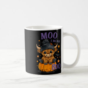 Taza De Café Moo de vaca de Halloween retro me refiero a otoño
