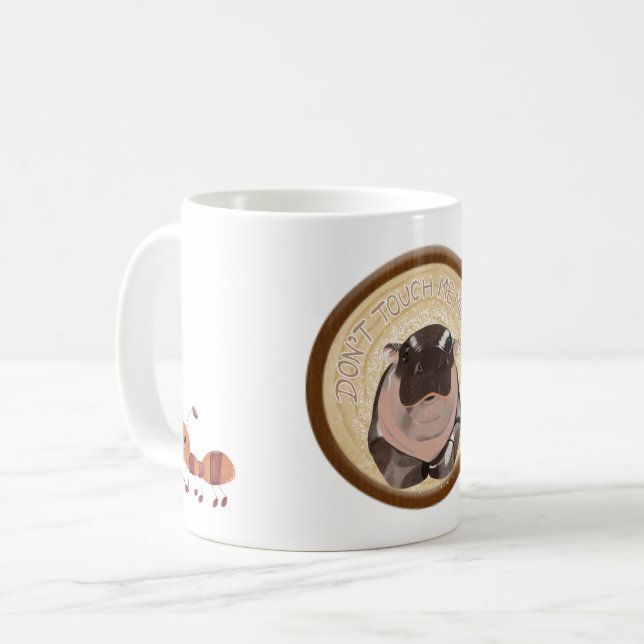 Taza De Café Moo Deng Hippo para Feliz Navidad (Anverso izquierdo)