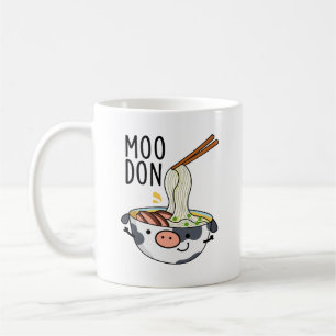Taza De Café Moo-don divertido udon juego de palabras 