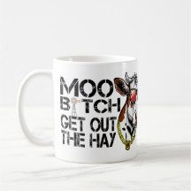 Moo fuera el heno Gracioso Vaca con Gafas Sudor